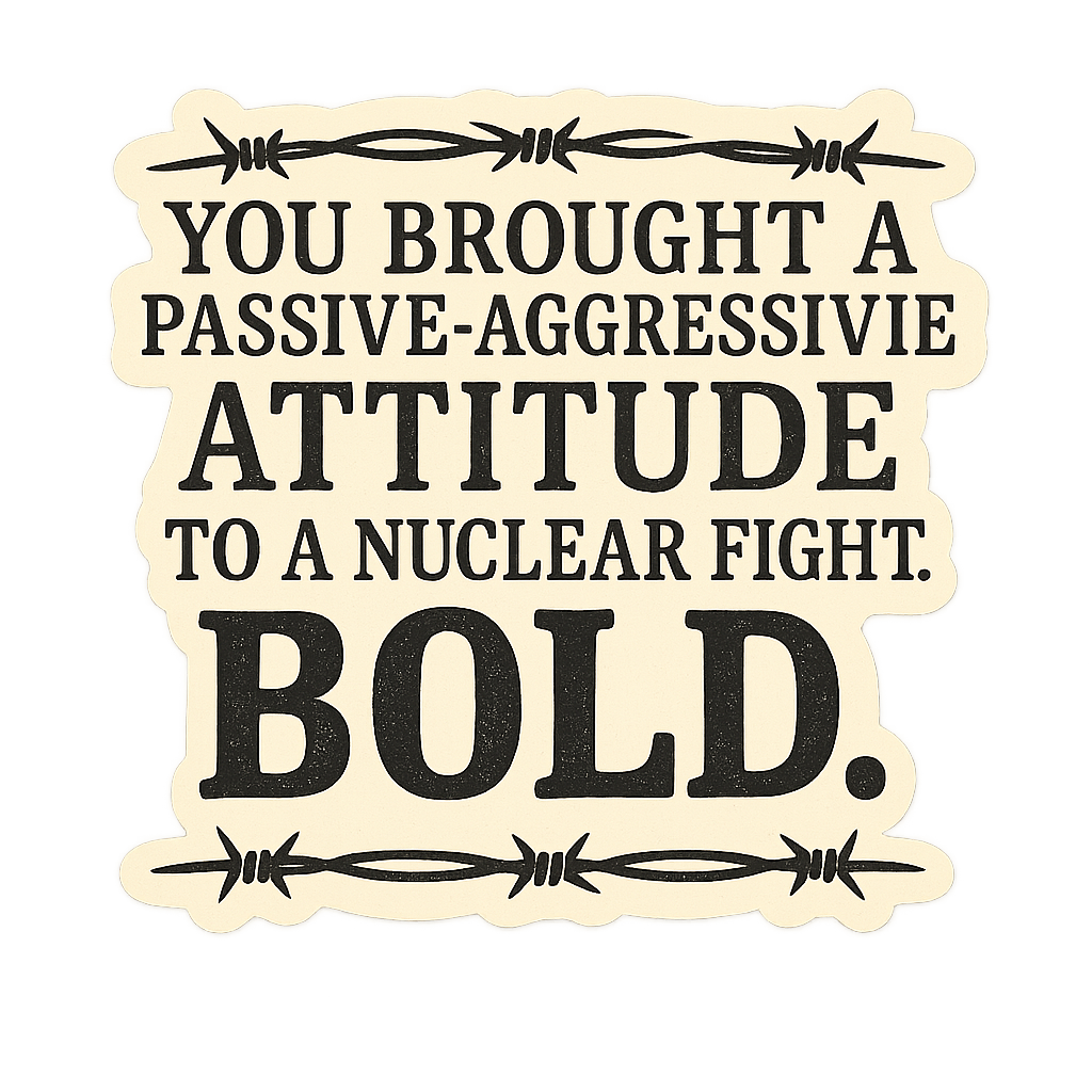 Passive Aggressive: Vinyl Decal Stickers - Beth Dutton Energy Decal Pack for Badass Vibes and Yellowstone Fans