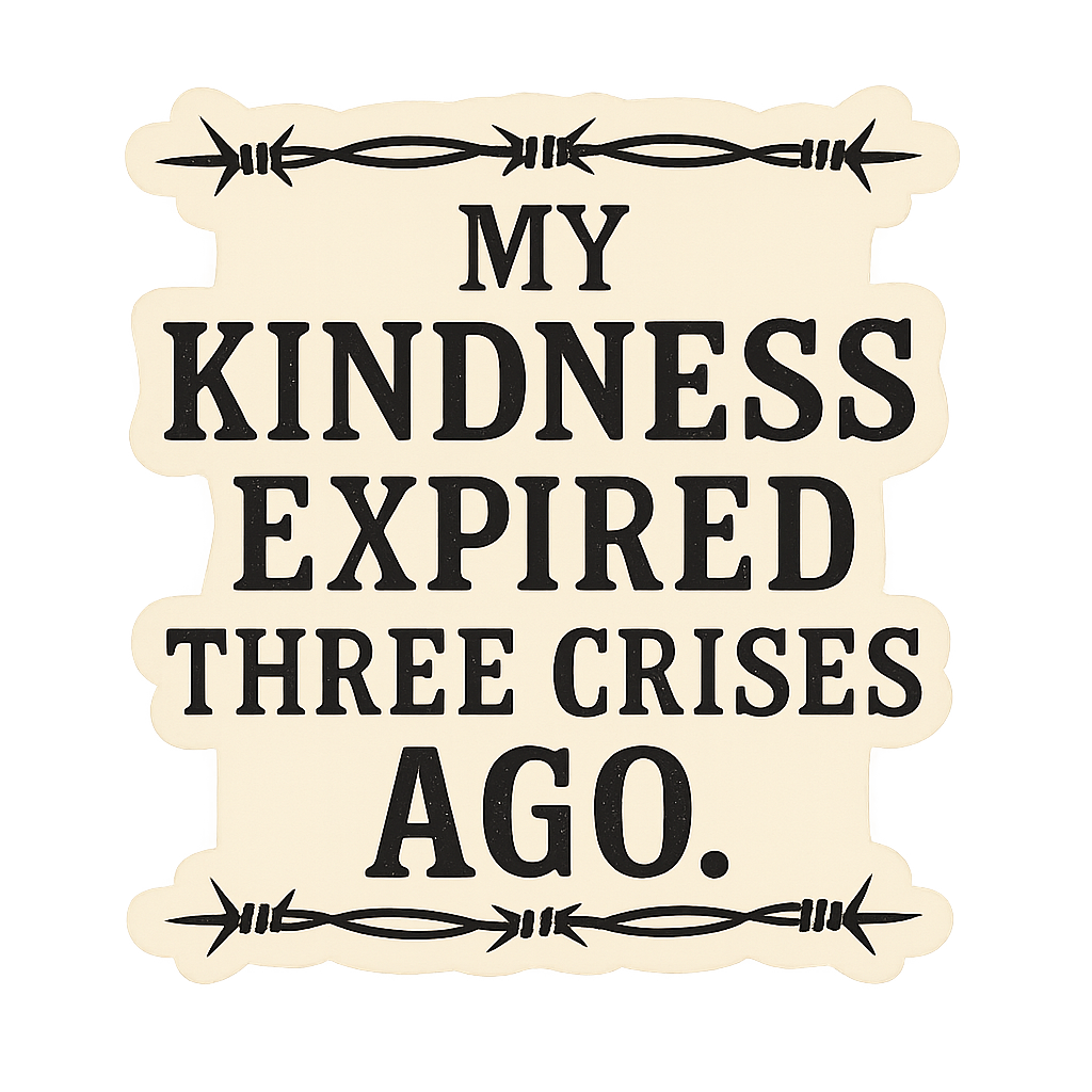 Kindness expired: Vinyl Decal Stickers - Beth Dutton Energy Decal Pack for Badass Vibes and Yellowstone Fans