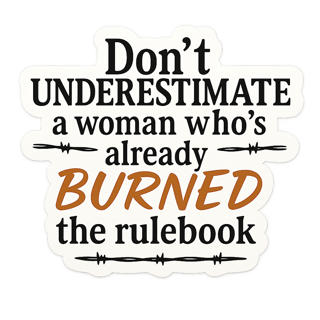 Burn the Rulebook: Vinyl Decal Stickers - Beth Dutton Energy Decal Pack for Badass Vibes and Yellowstone Fans
