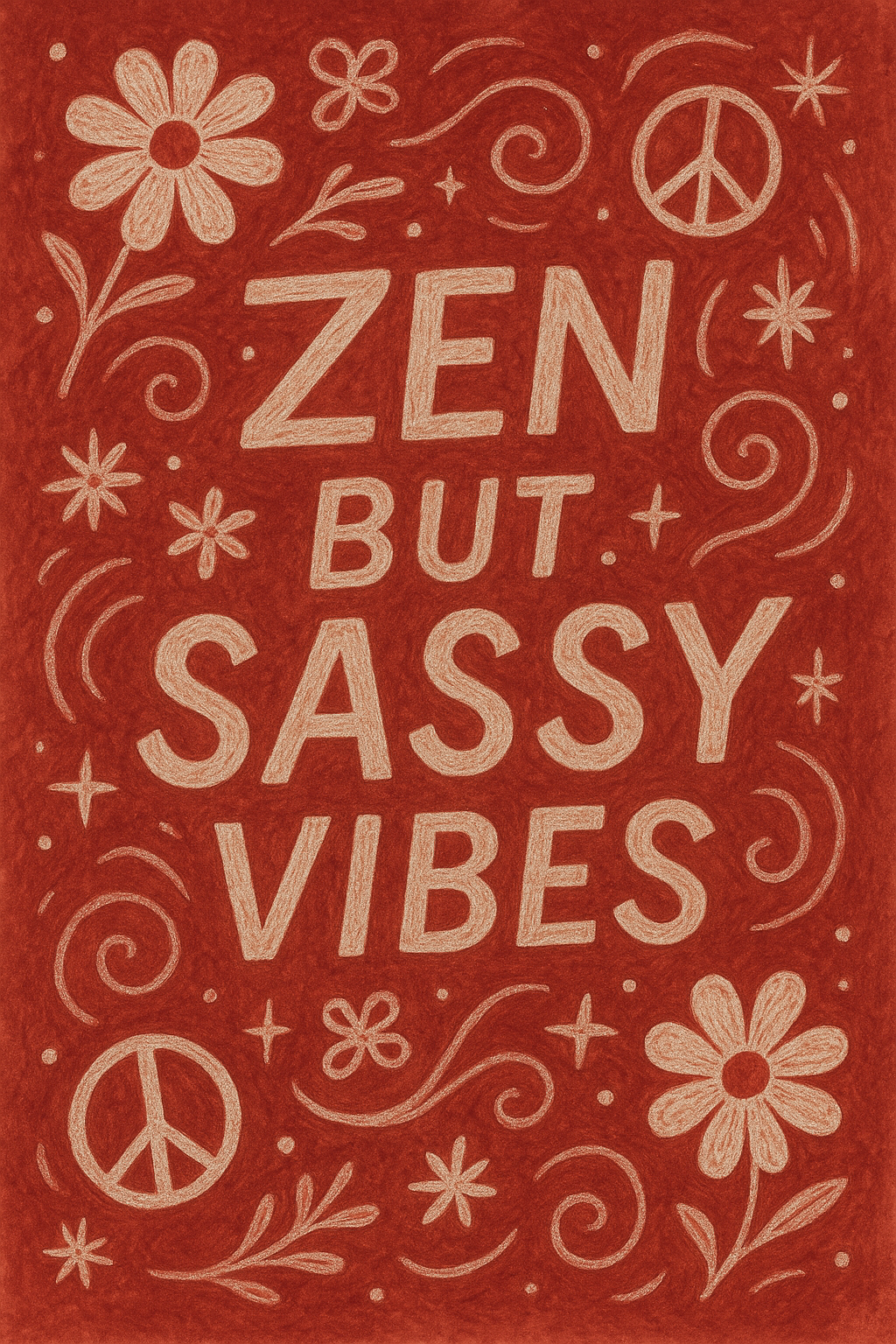 Zen but Sassy Vibes - Inspired Stickers
