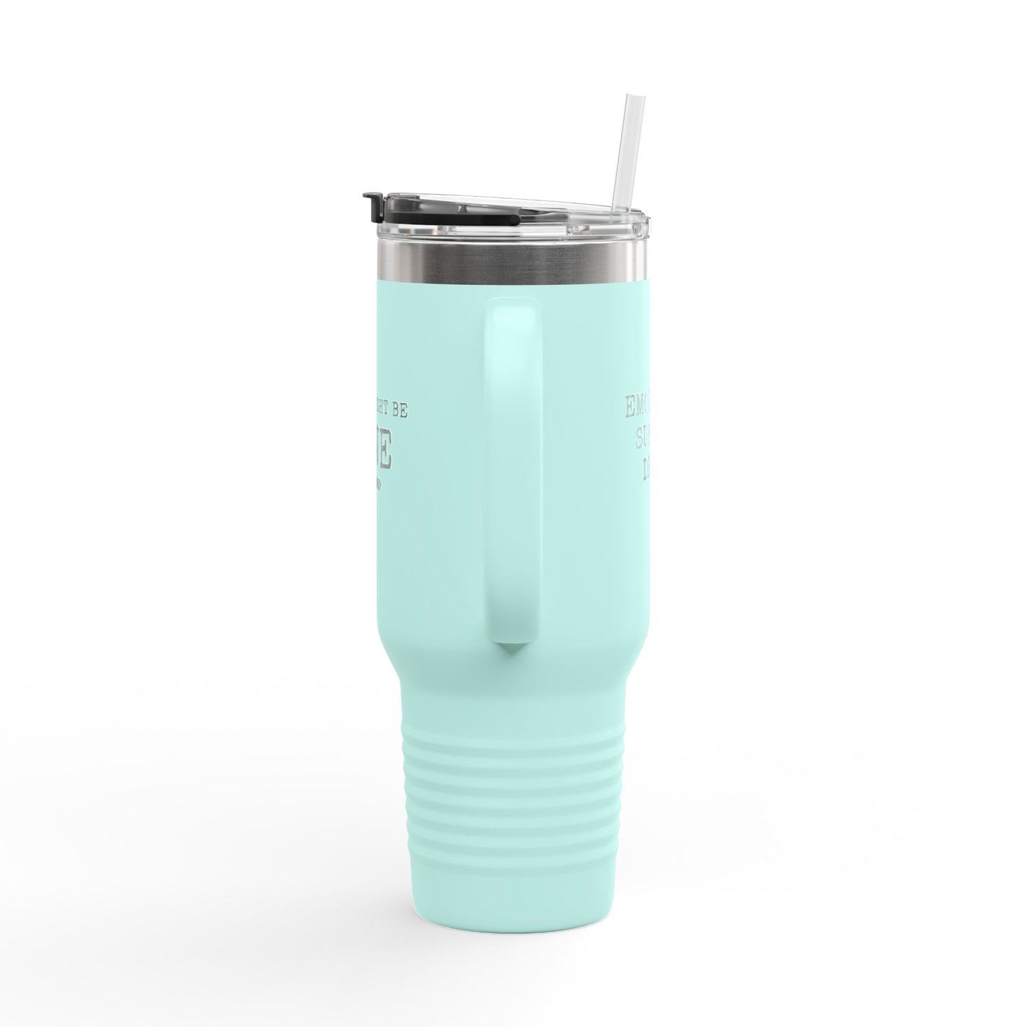 40oz Insulated Travel Mug - "There Might Be Wine In Here" Stainless Steel Tumbler with Handle