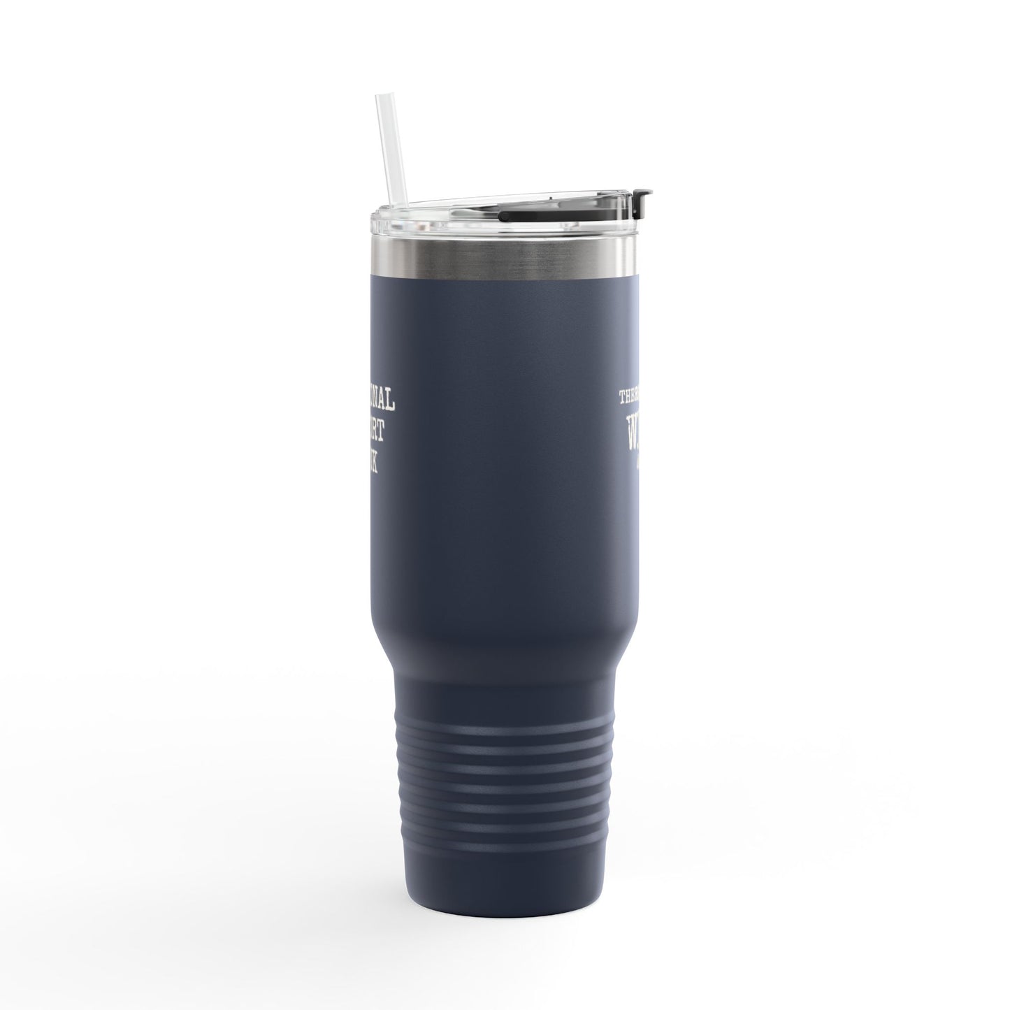 Insulated 40oz Travel Mug – "There Might Be Wine In Here" Red Tumbler with Straw/Handle