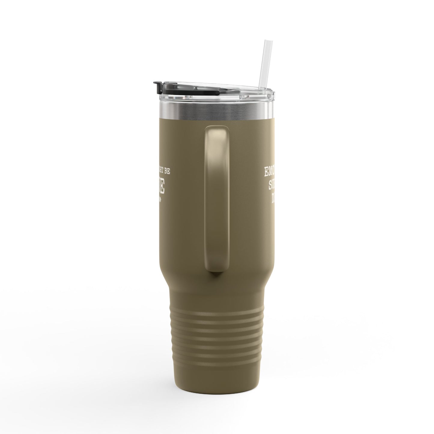 Insulated 40oz Travel Mug – "There Might Be Wine In Here" Red Tumbler with Straw/Handle