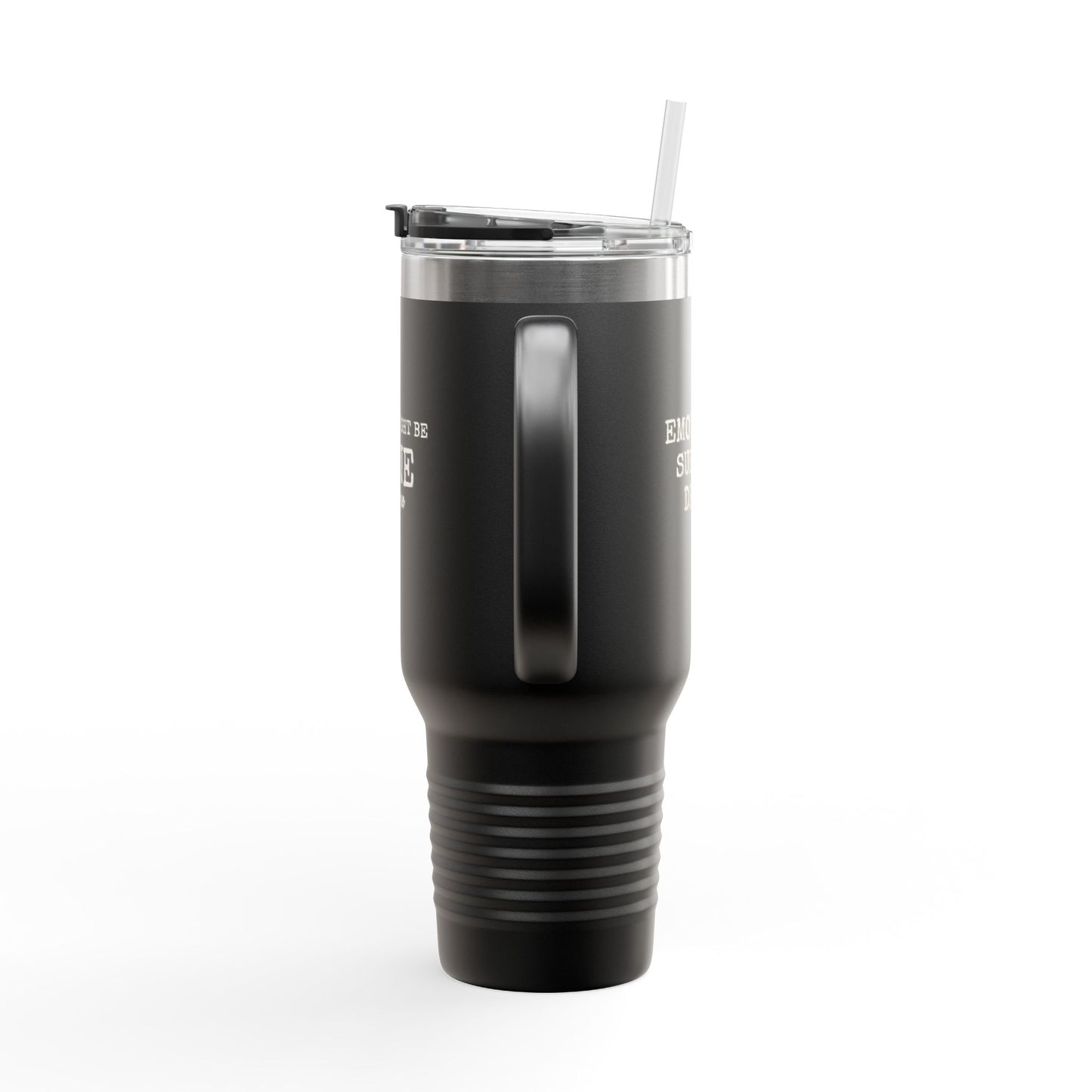 Insulated 40oz Travel Mug – "There Might Be Wine In Here" Red Tumbler with Straw/Handle