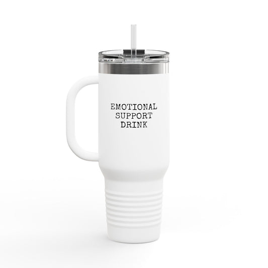 40oz Insulated Travel Mug - "There Might Be Wine In Here" Stainless Steel Tumbler with Handle