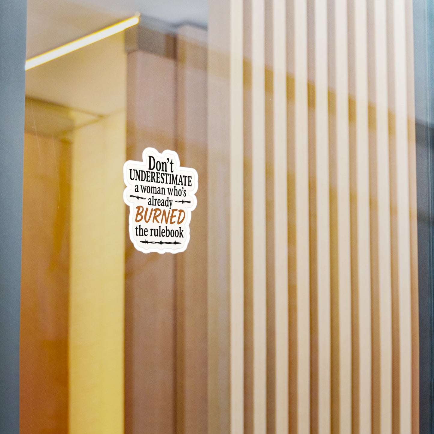 Burn the Rulebook: Women Breaking Barriers, Empowerment Statement Graphic- Inspired, Sassy Sticker Decals -