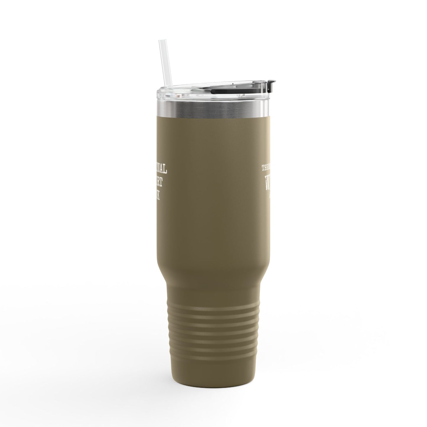 Insulated 40oz Travel Mug – "There Might Be Wine In Here" Red Tumbler with Straw/Handle