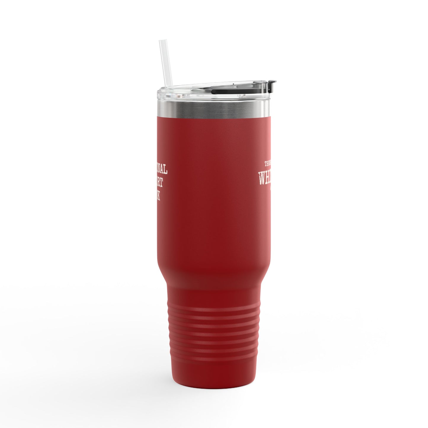 40oz Insulated Travel Mug — “There Might Be Whiskey In Here” Red Tumbler