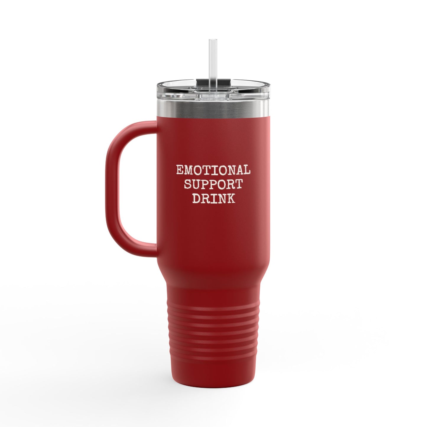 40oz Insulated Travel Mug — “There Might Be Whiskey In Here” Red Tumbler