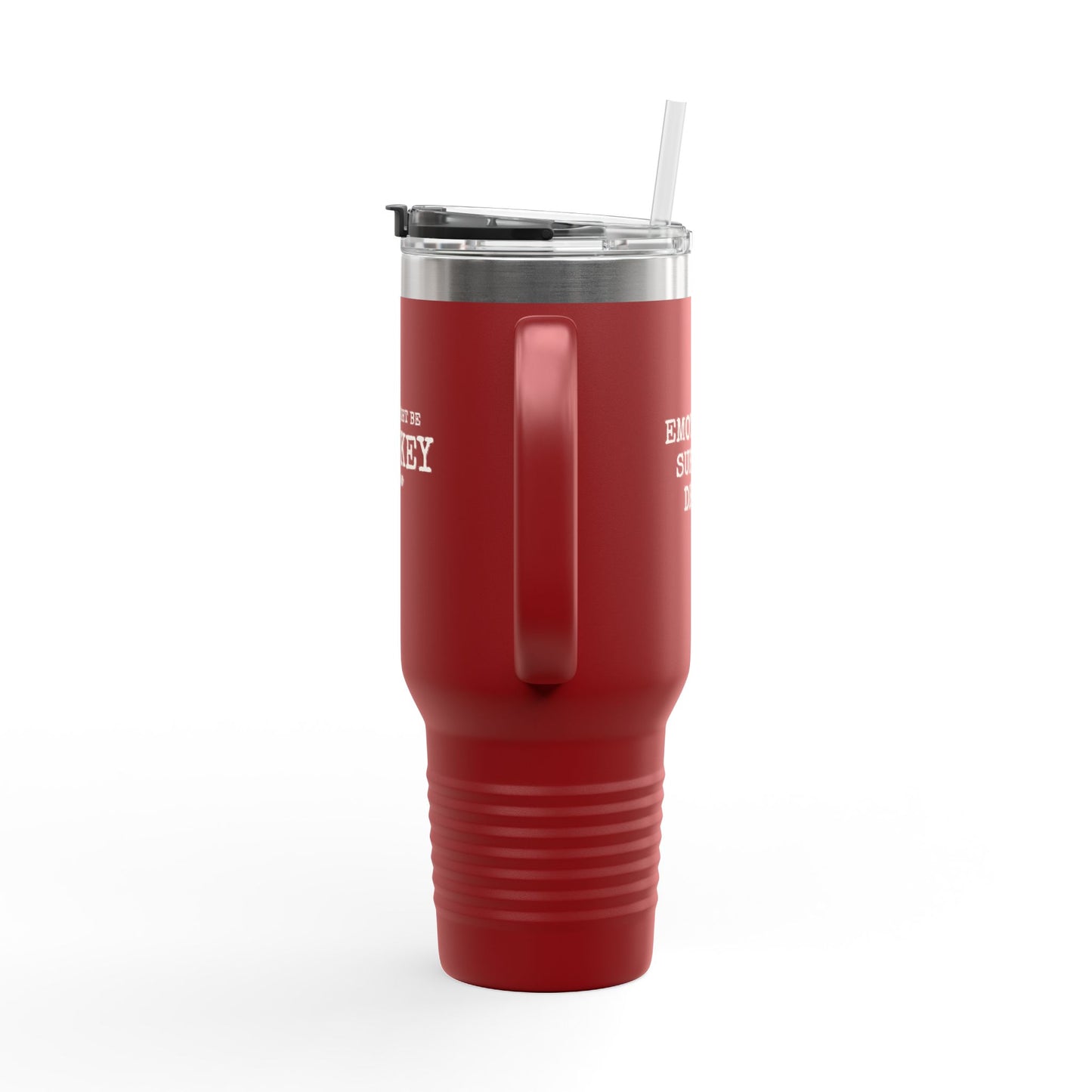 40oz Insulated Travel Mug — “There Might Be Whiskey In Here” Red Tumbler