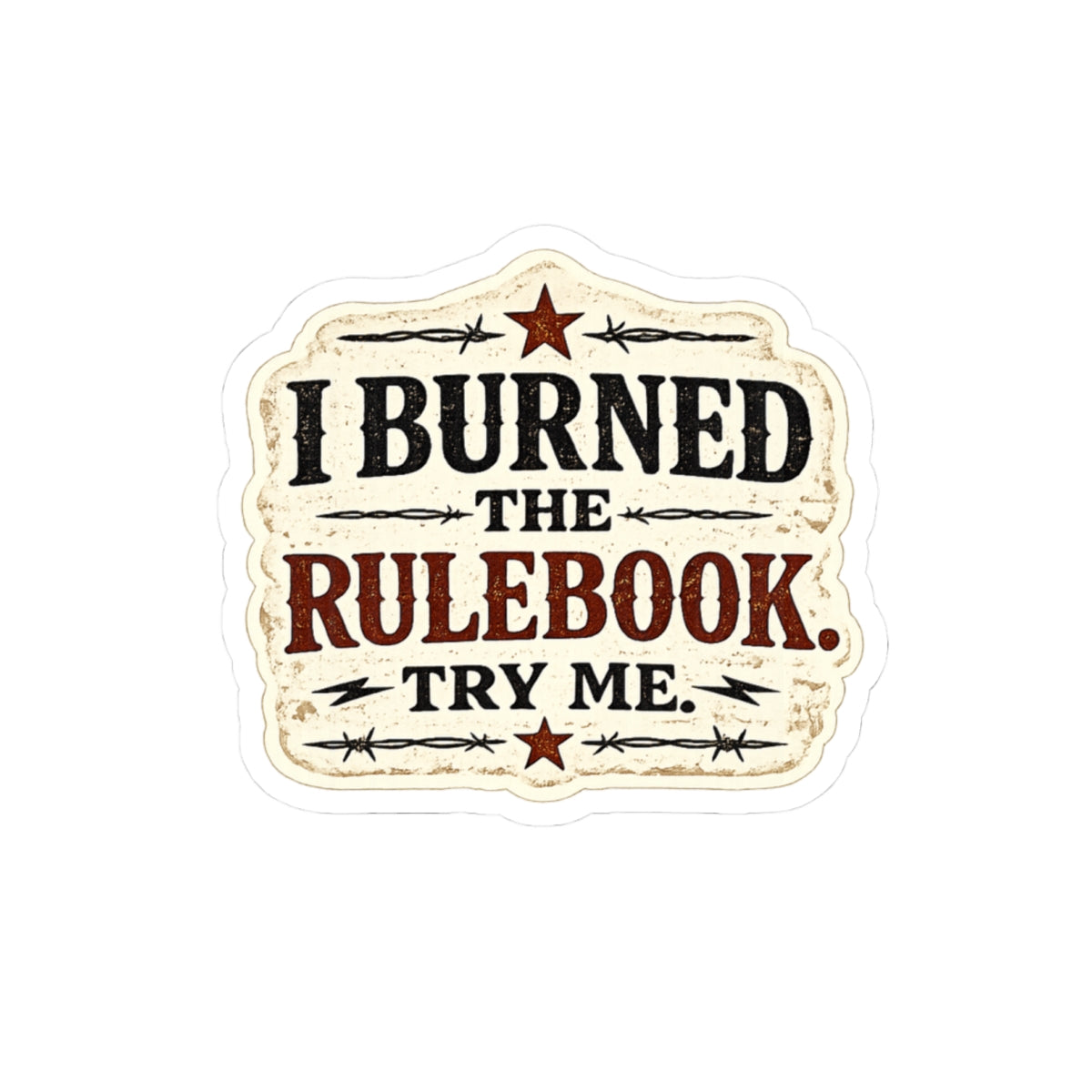 I Burned the Rulebook. Try Me.